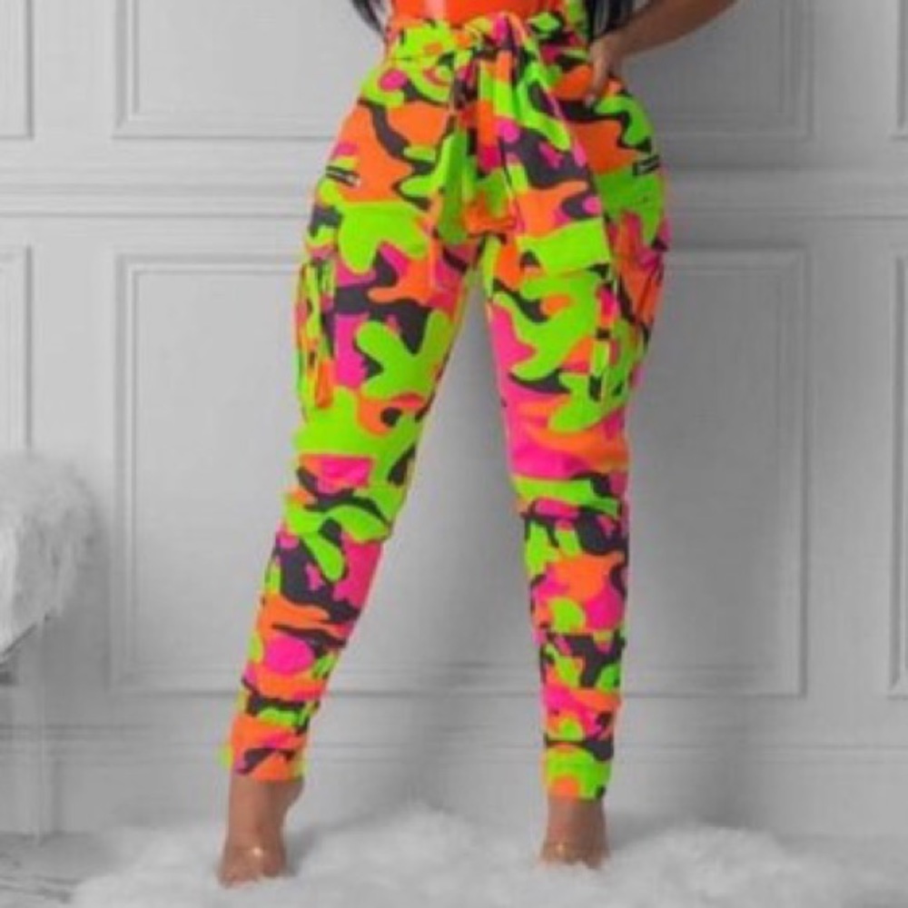 Multicolored Camo Pants